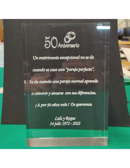 Placa Conmemorativa 3 cm grosor