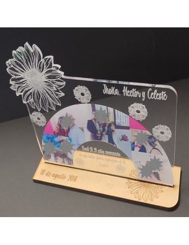 Placa Metacrilato con corte Girasol Mas Fotos