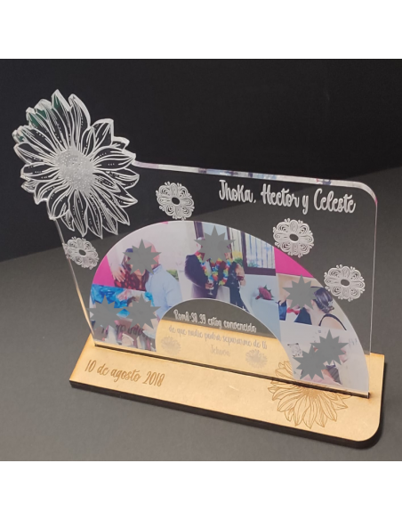 Placa Metacrilato con corte Girasol Mas Fotos