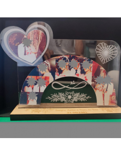 Placa Metacrilato con corte Corazones Mas Fotos