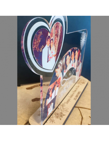 Placa Metacrilato con corte Corazones Mas Fotos