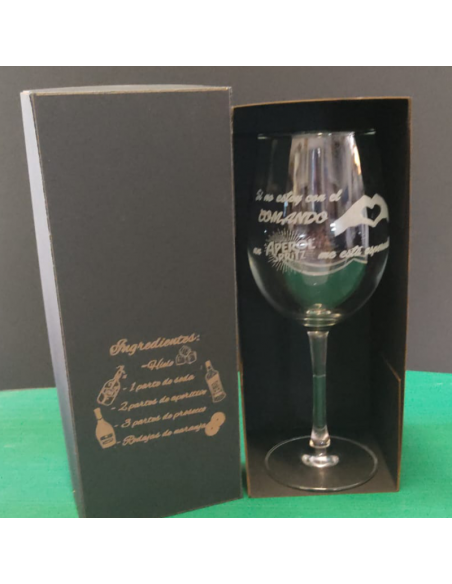 Copa de vino Personalizada grabado laser