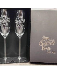 Parejas Copas Cava grabado laser 2
