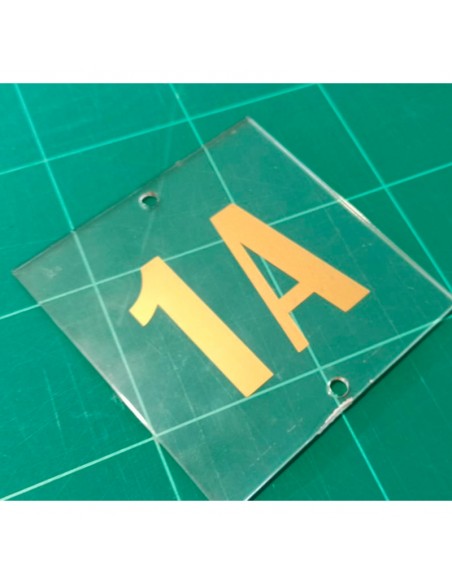 PLACA METACRILATO 9,5 X 9,5 CM