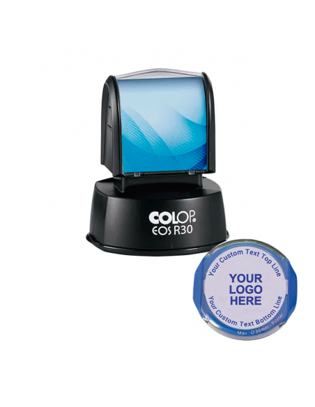EOS R30 SELLO AUTOMATICO RECARGABLE - Ø 30 mm - tinta Azul