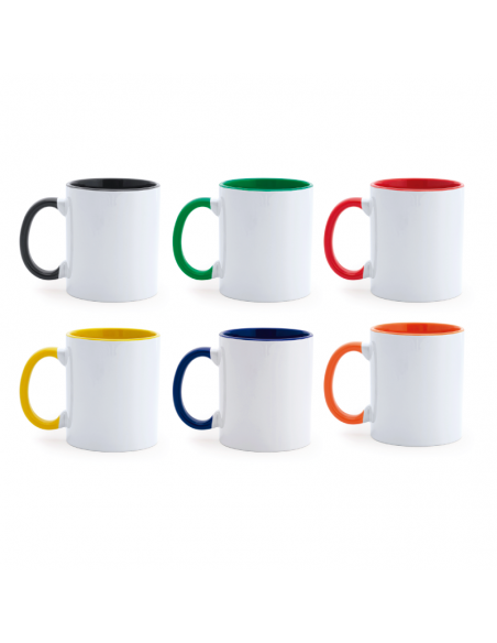 TAZA CERAMICA - ASA E INTERIOR COLOR - PERSONALIZADA