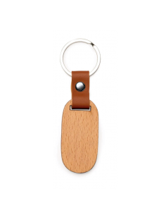 LLAVERO MADERA NATURAL - personalizado 1 cara