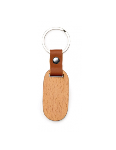 LLAVERO MADERA NATURAL - personalizado 1 cara