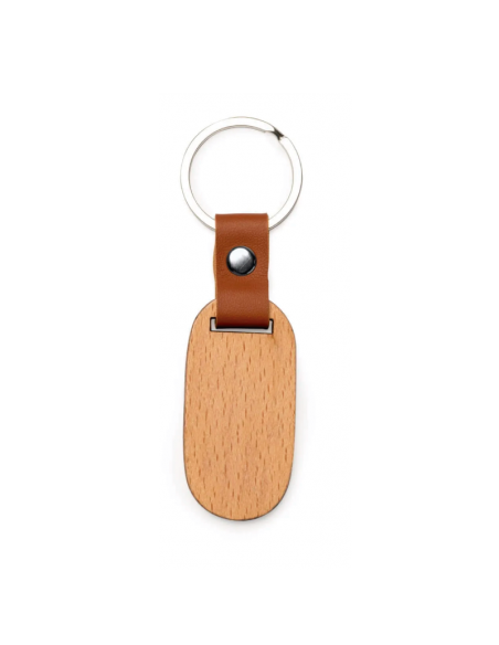 LLAVERO MADERA NATURAL - personalizado 1 cara